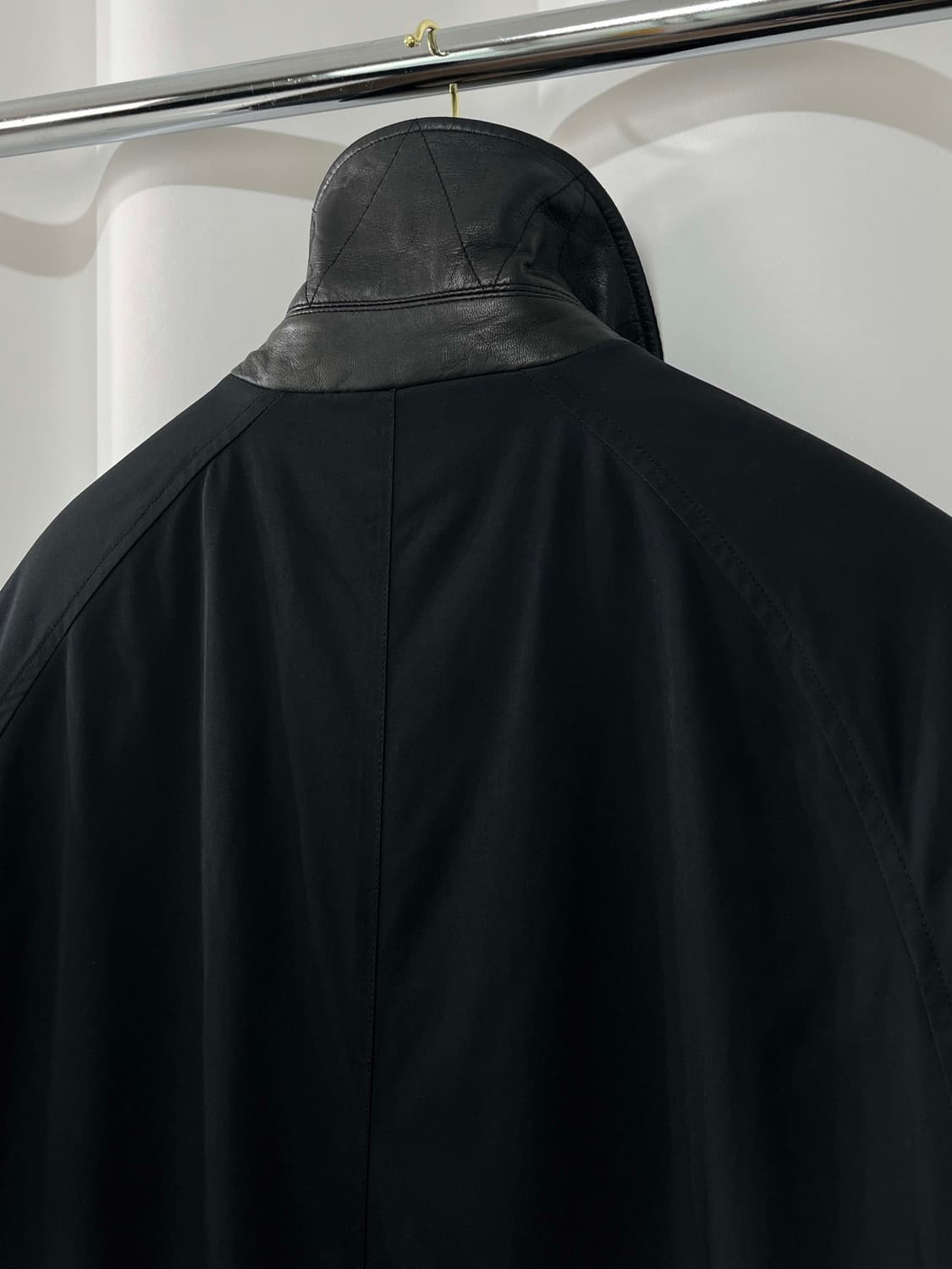 폴로 랄프로렌 카우레더 블랙 발마칸 구스 다운 코트 자켓 상품이미지7