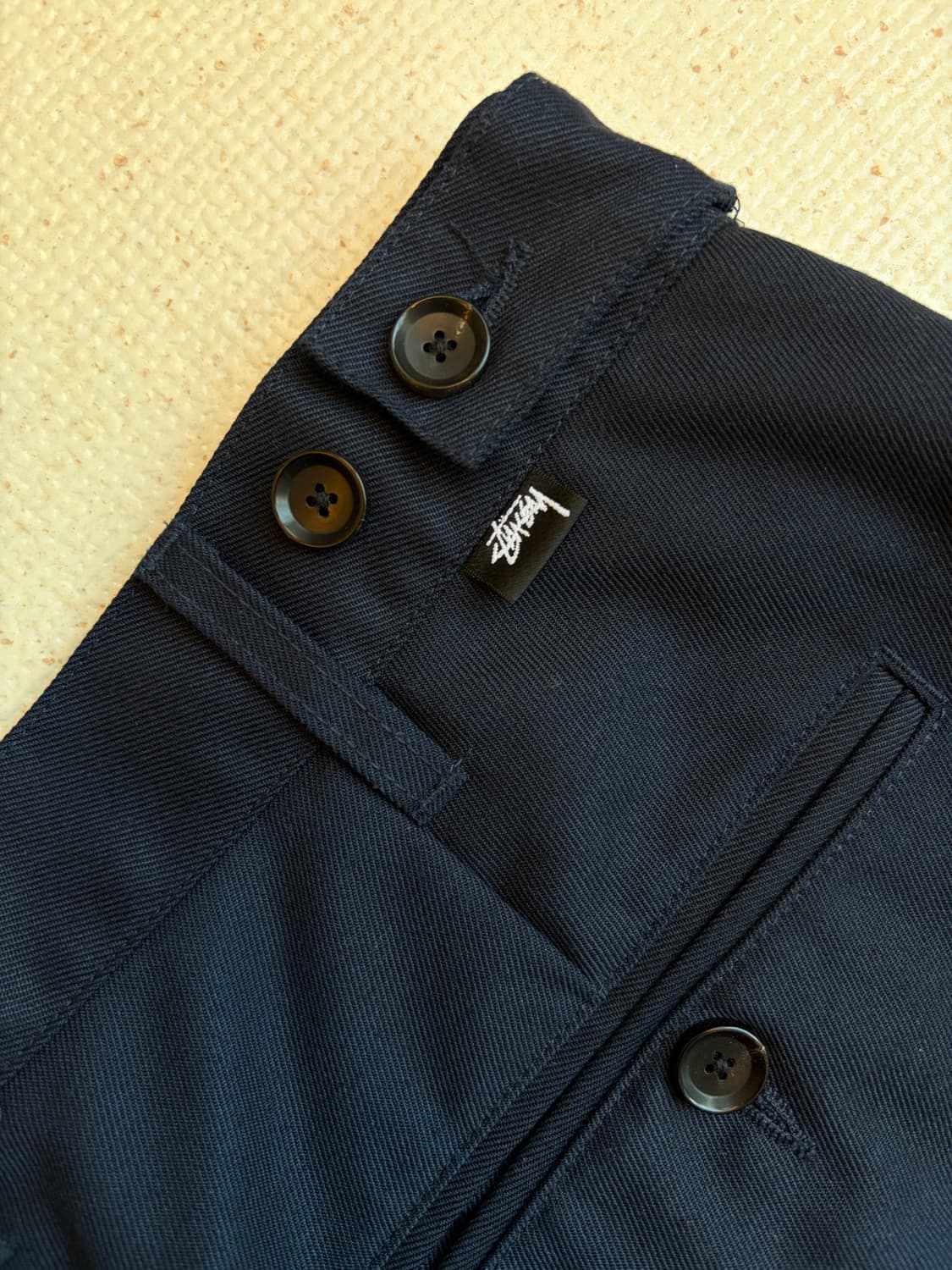 [S]스투시 팬츠 volume pleated trouser navy 상품이미지5