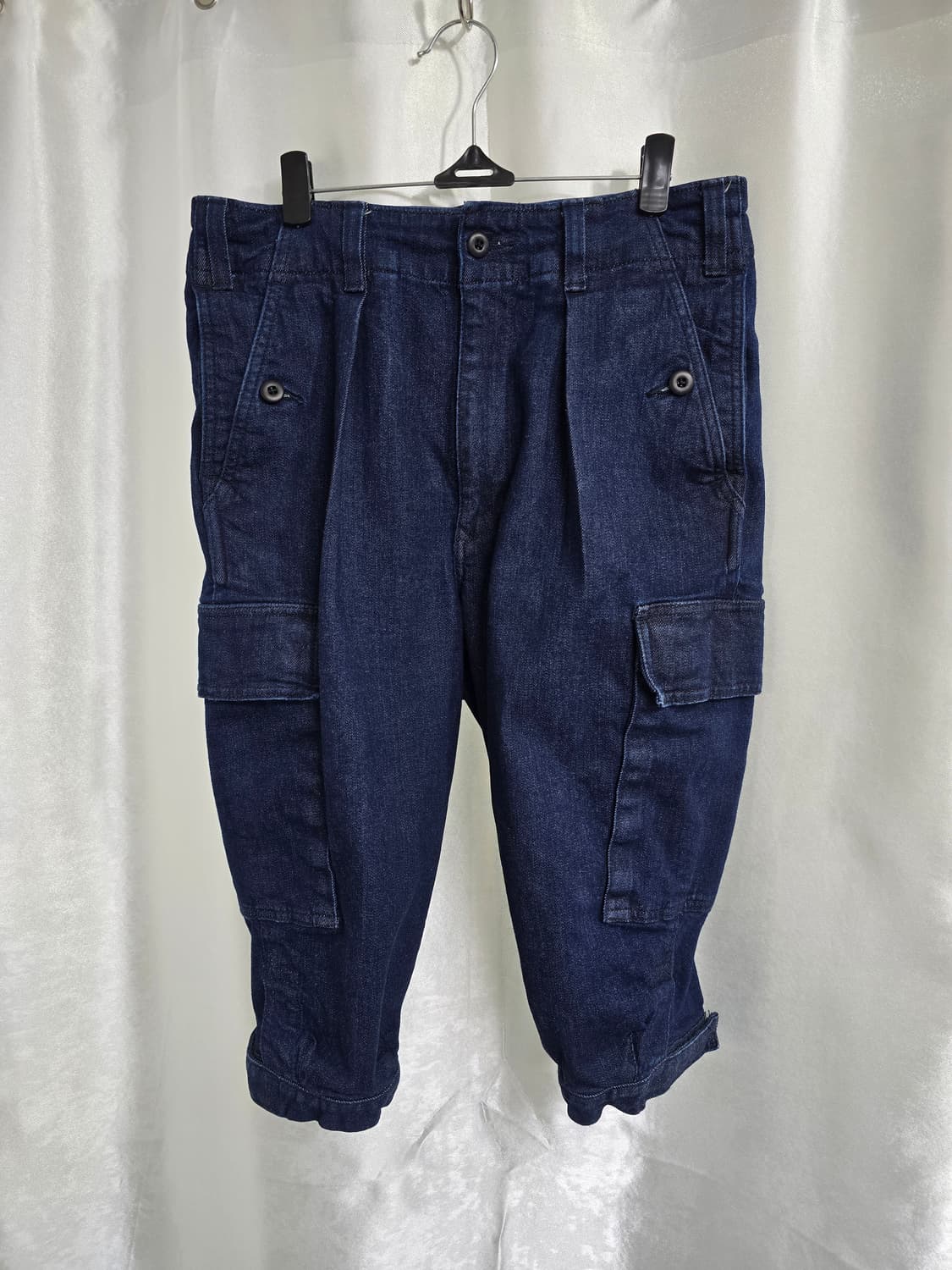 BEAMS 네이비 카고 7부 바지 (1571) 상품이미지1