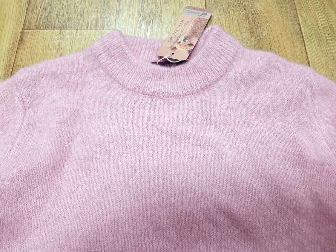 비클라(becla) 베이비핑크 베이비알파카 울 니트 프리사이즈 새상품 상품이미지6