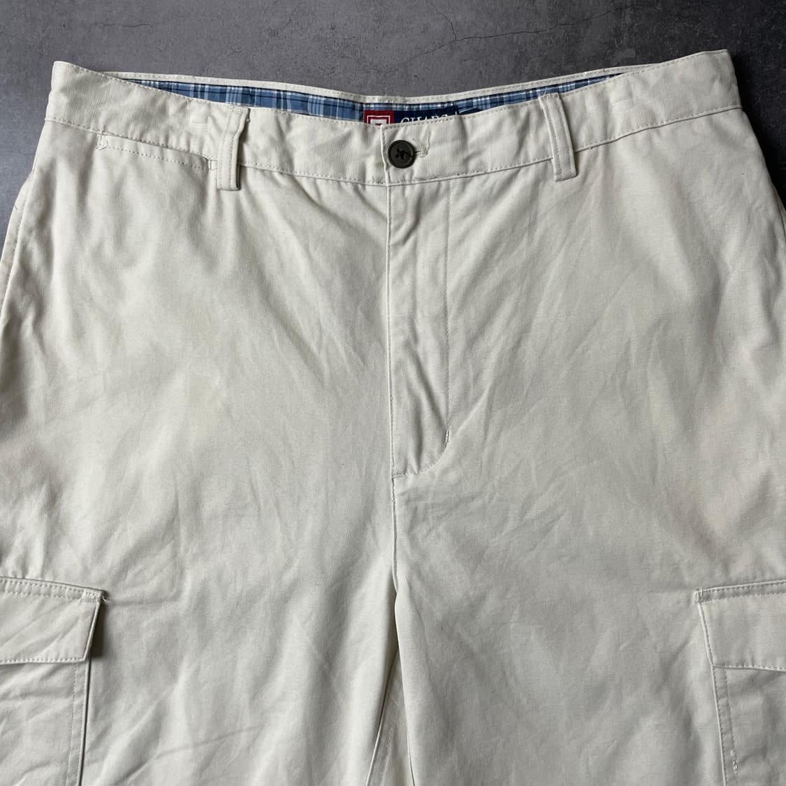 CHAPS 챕스 빈티지 아이보리 코튼 카고 하프 팬츠 A00685 상품이미지2