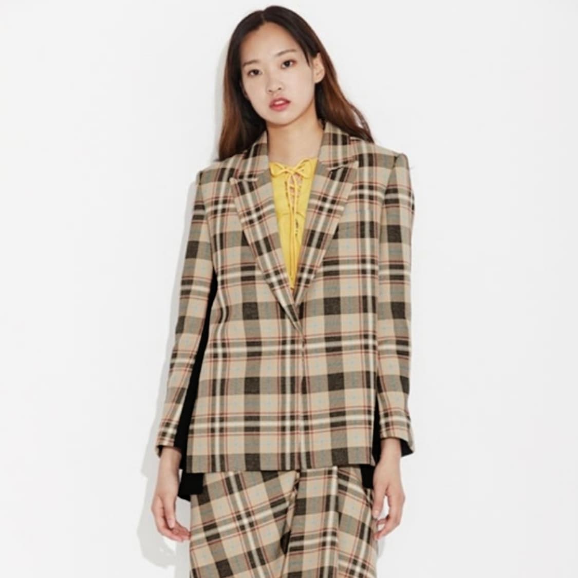 럭키슈에뜨(LUCKYCHOUETTE) 체크자켓 55-66 상품이미지1