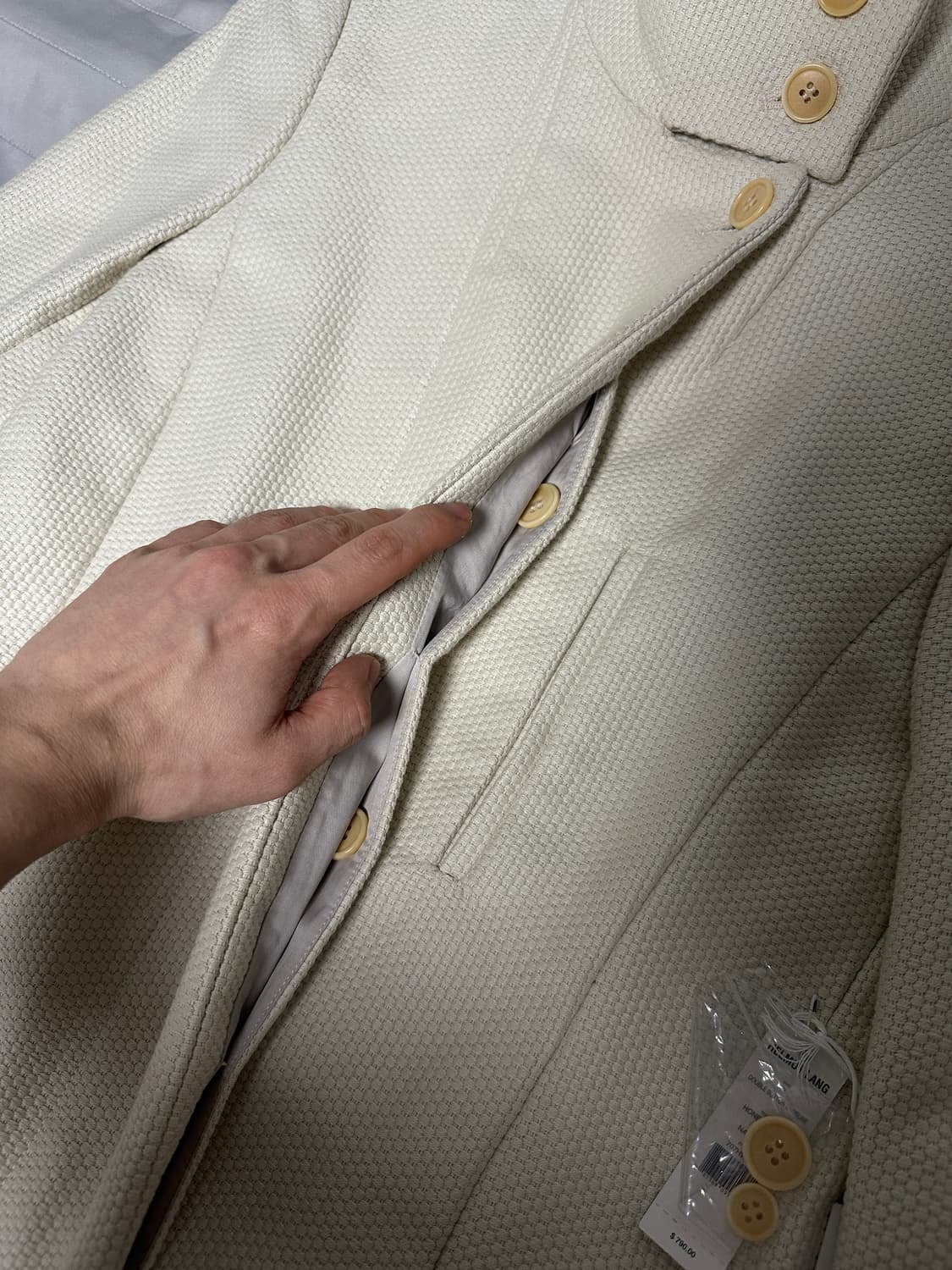 Helmut Lang 00s archive honeycomb Coat 상품이미지3