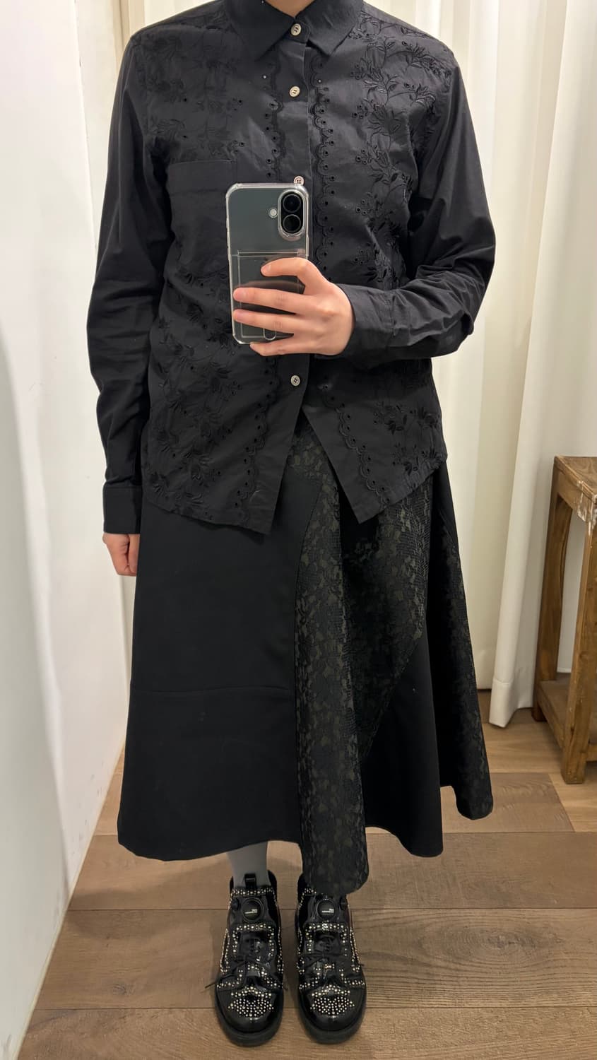 Floral Needlepoint Punching Blouse 상품이미지8