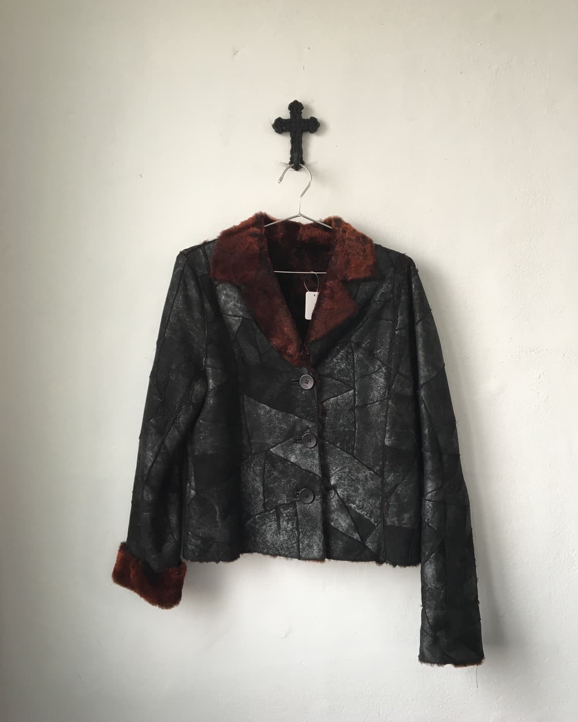 Fake fur layered patch work mustang 상품이미지2