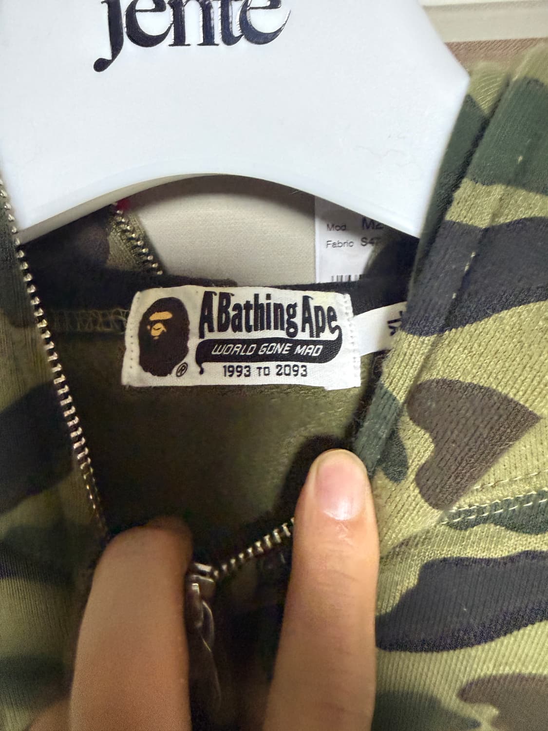 베이프 녹계 후드집업 상품이미지2