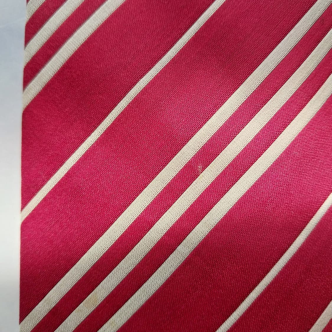 버버리 면·실크 레드 스트라이프 넥타이 9.1cm A~B등급 K2131 상품이미지7