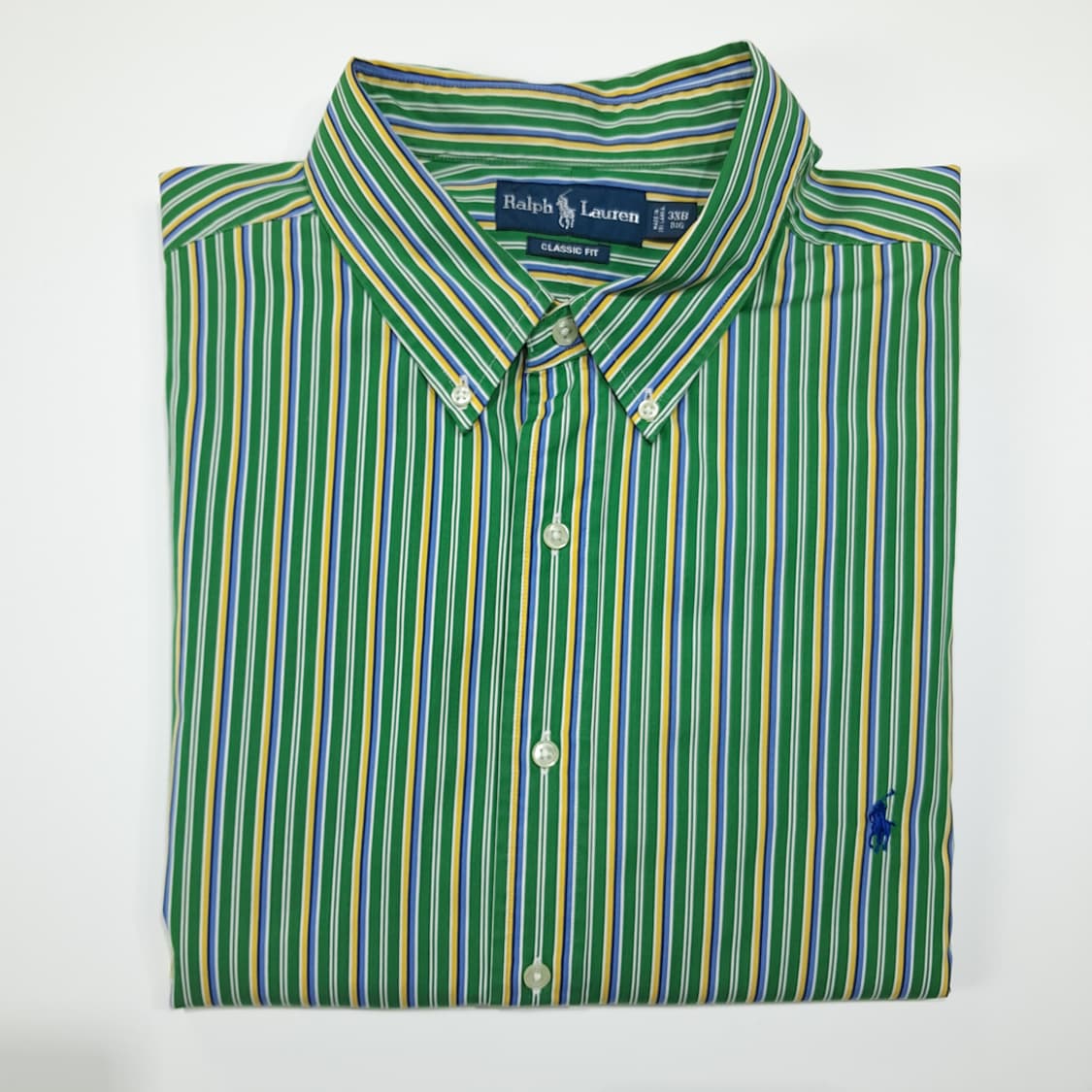 CL609 3XB 폴로 00s 코튼 멀티 스트라이프 그린 셔츠 남방 상품이미지7