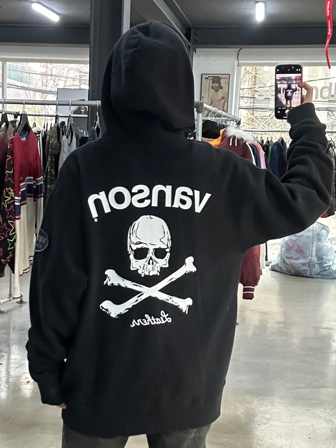 벤슨 스컬 본 빅로고 후드집업 데드스탁  상품이미지1