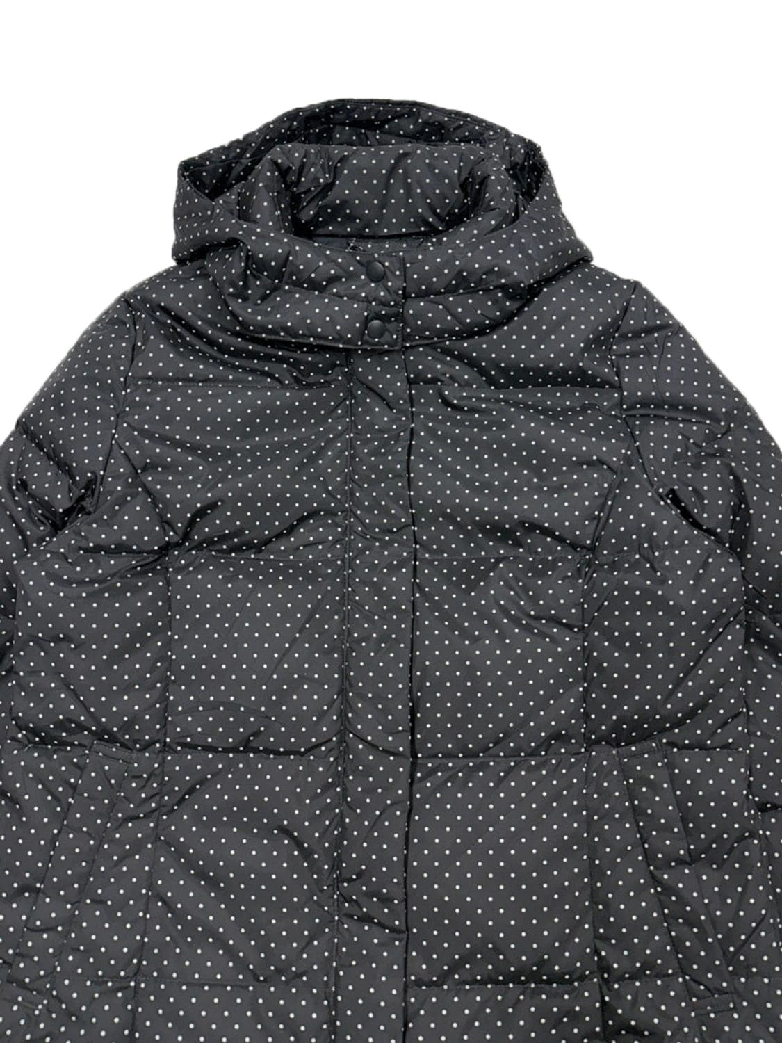 빈티지 블랙 모리 도트 다운 패딩 상품이미지2