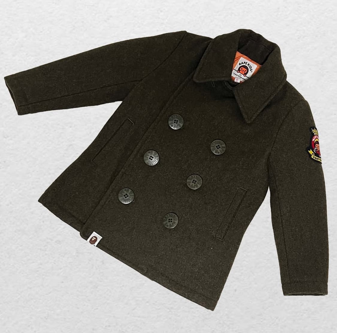 BAPE KIDS 피코트 카키 상품이미지1