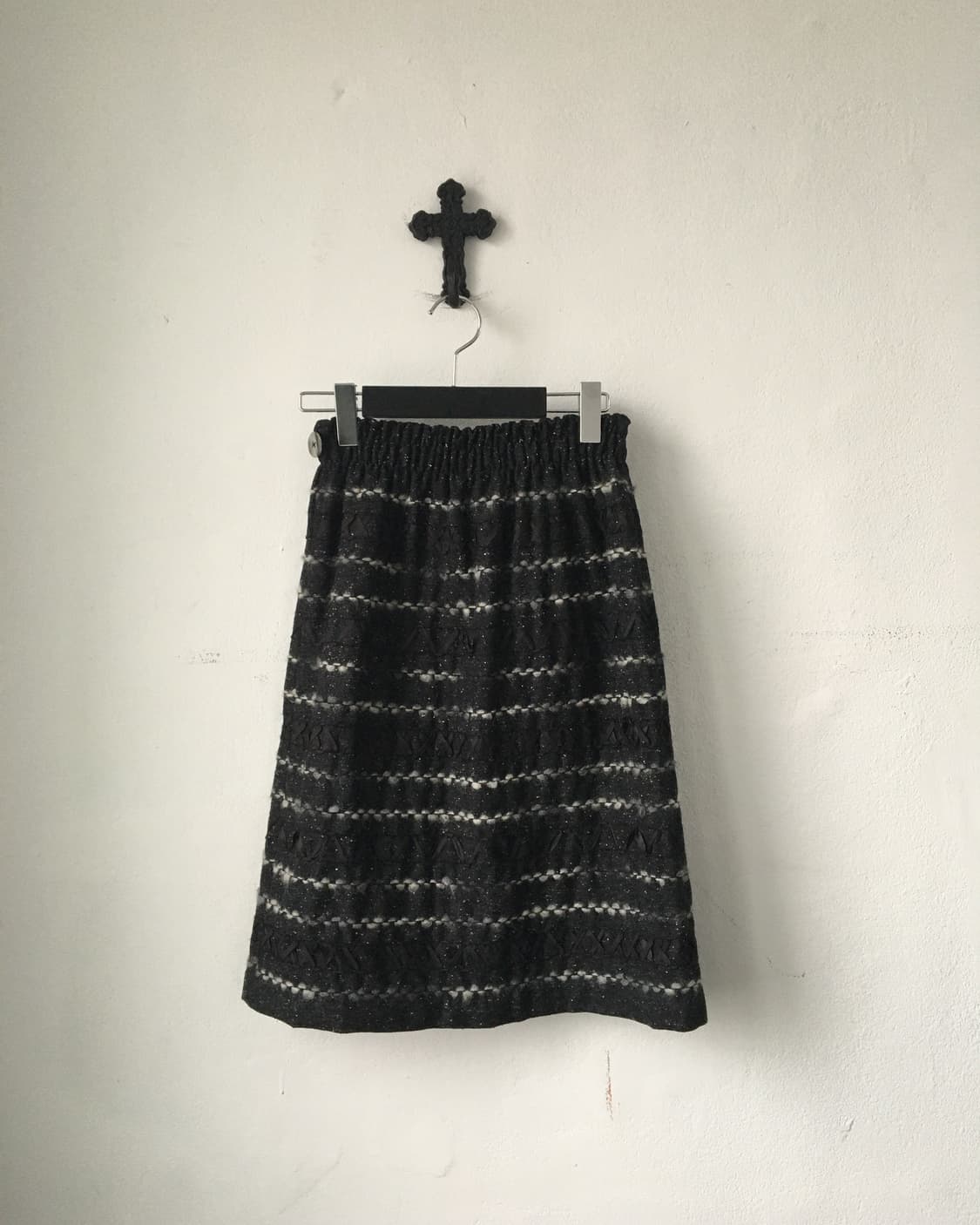 Layer point woolen knit skirt 상품이미지1