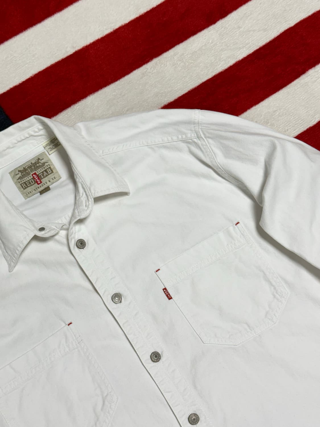 리바이스 화이트 데님 워크셔츠 빈티지 Levi’s Denim Shirt 상품이미지5