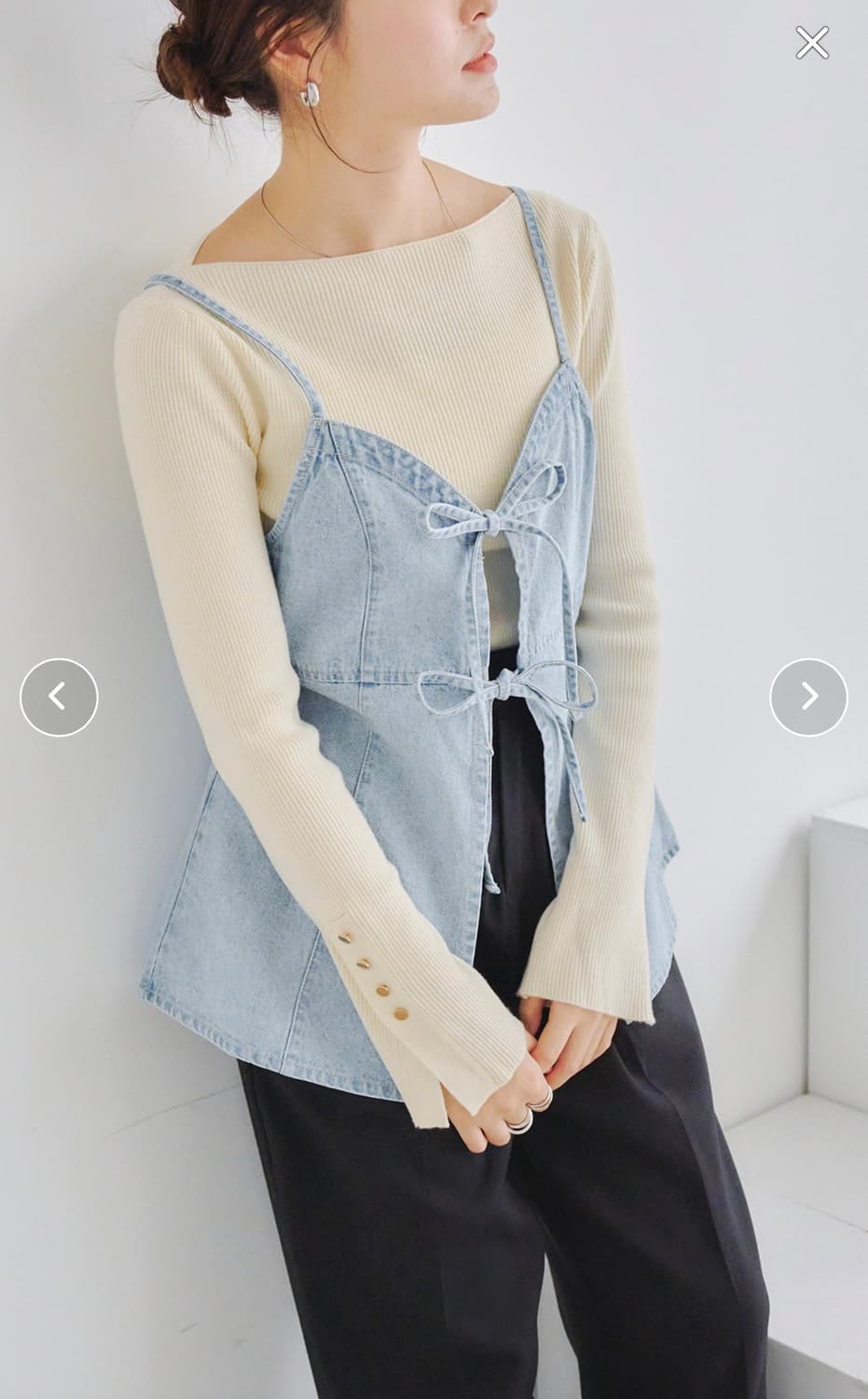 일본 데님 베스트 조끼 상품이미지2
