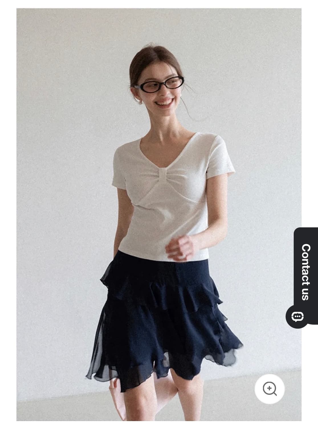 에그카 eggka 레이어드 러플 미디스커트 상품이미지2