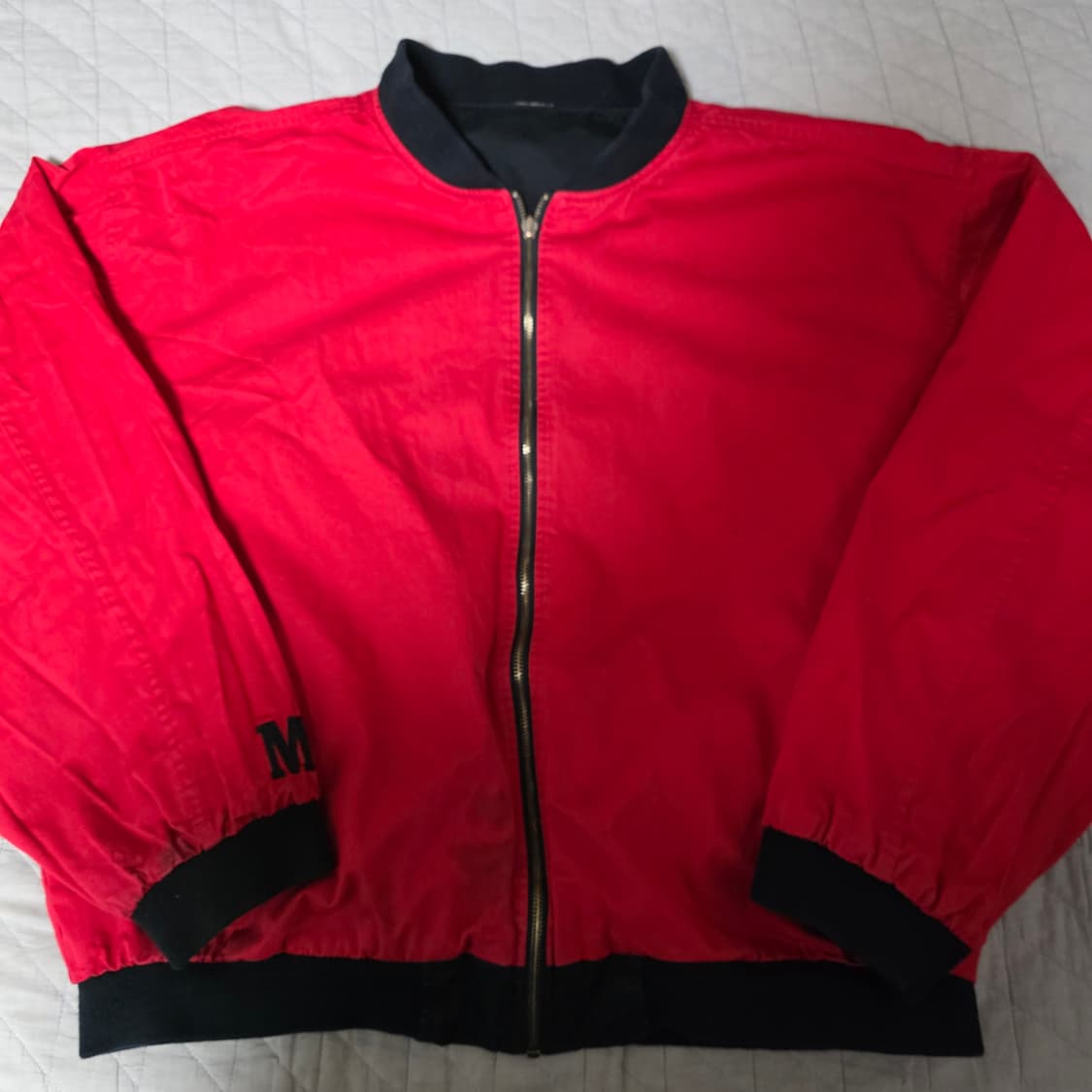 [XXL] 90s 빈티지 말보로 리버시블 봄버 자켓 블랙/레드 굿 상품이미지6
