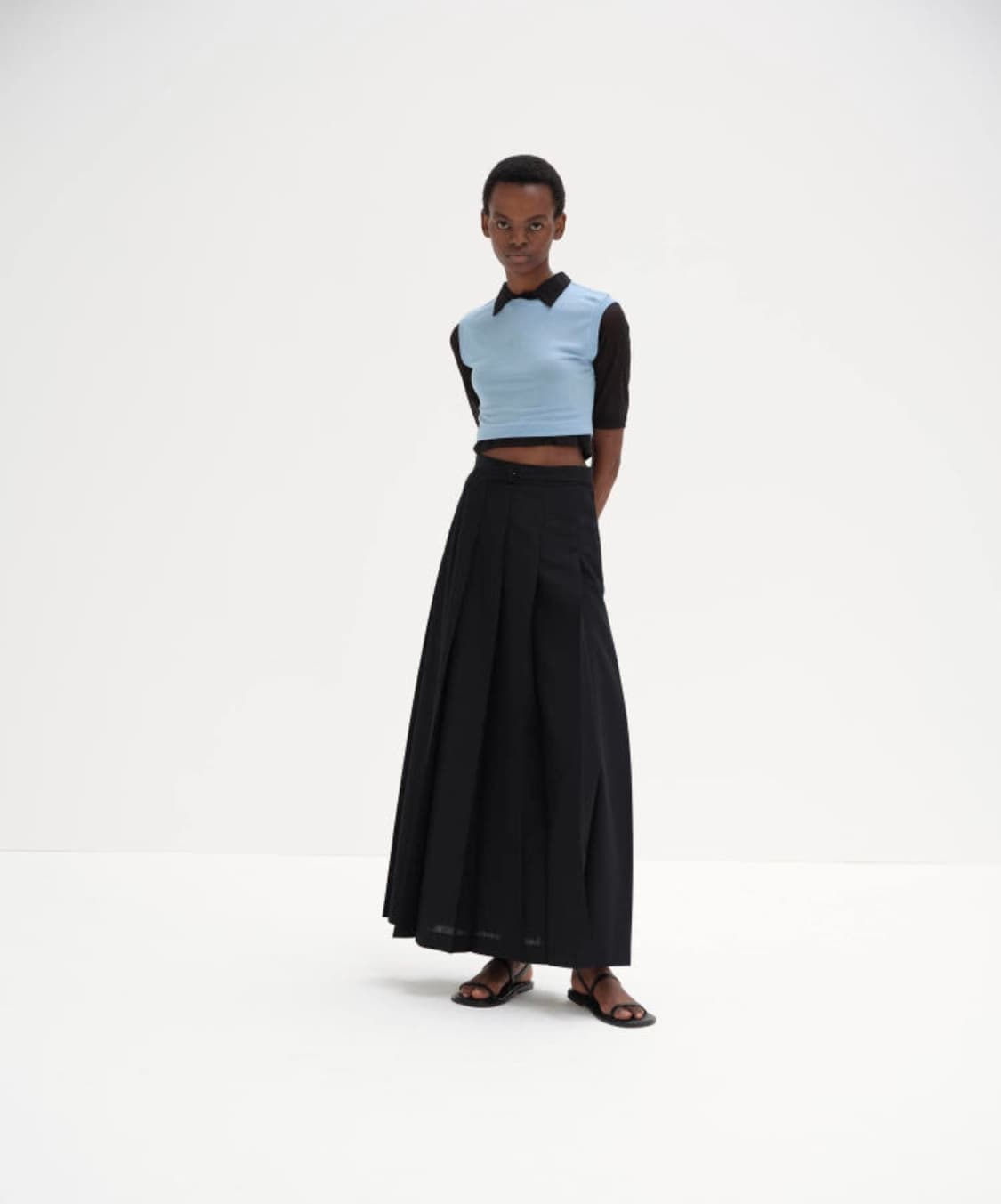 오라리 트로피컬 울 키드 모헤어 스커트 1사이즈 상품이미지2