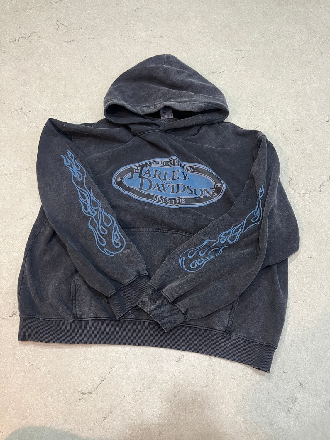 할리데이비슨 피그먼트 빈티지 후드티 상품이미지1