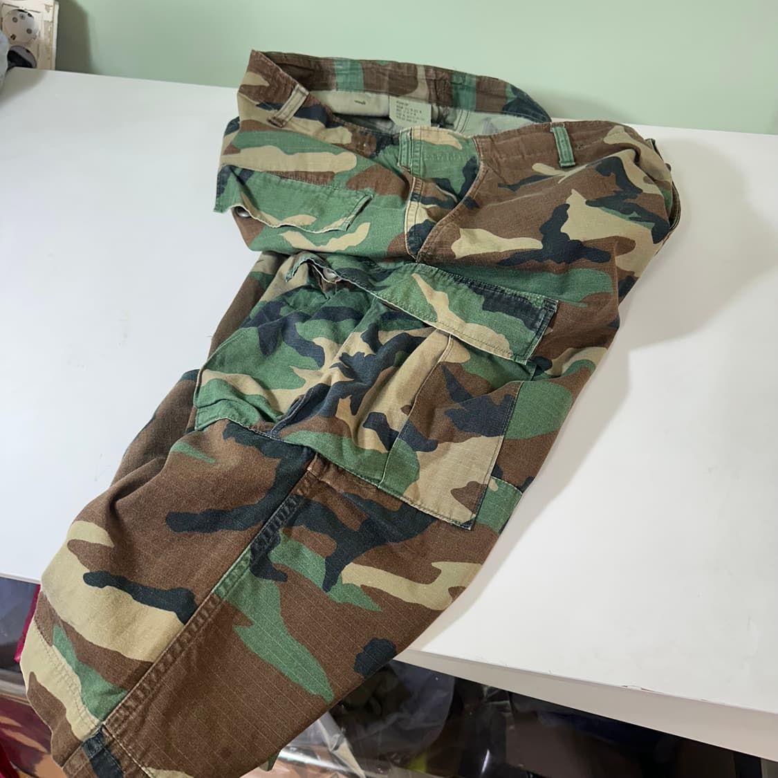 M-LONG 버튼플라이 레귤러핏 US ARMY 버뮤다팬츠 상품이미지2