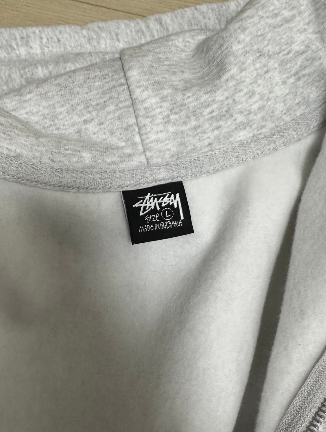 스투시 베이직 스투시 후드 집업 애쉬 헤더 (L) 상품이미지4