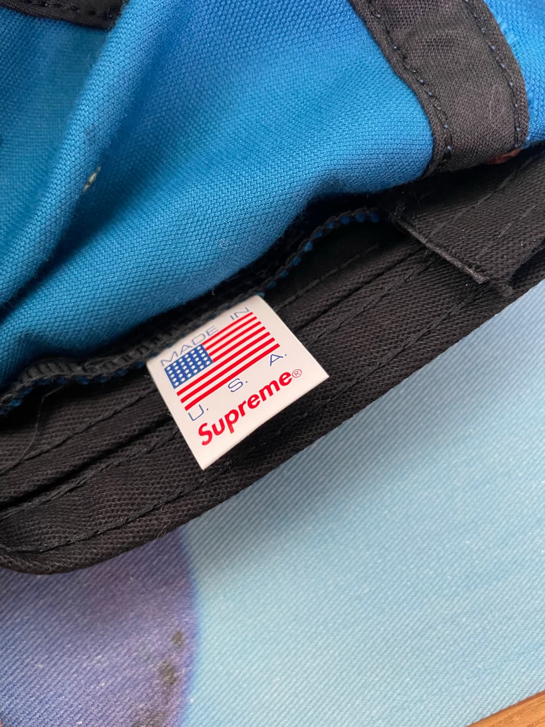 [OS] 슈프림 벨벳 캠프캡 블루 상품이미지7