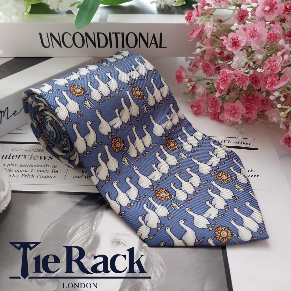 뷰포트(타이랙)  블루 오리 모티브 넥타이 9.7cm A등급 K2313
 상품이미지2