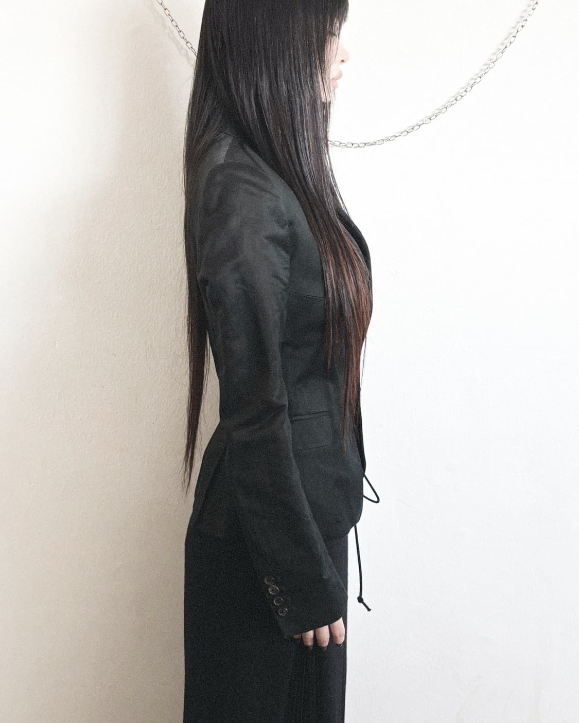 닐바렛 나이프 슬림핏 크롭 코튼 블레이져 상품이미지3