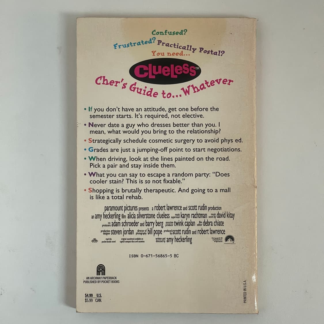 클루리스 90s 영화 빈티지 북 책 미국 빈티지 다꾸 90년대 상품이미지8