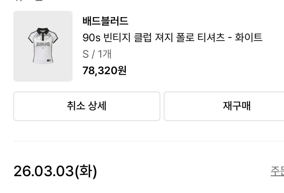  배드블러드 90s 빈티지 클럽 져지 폴로 티셔츠 상품이미지2