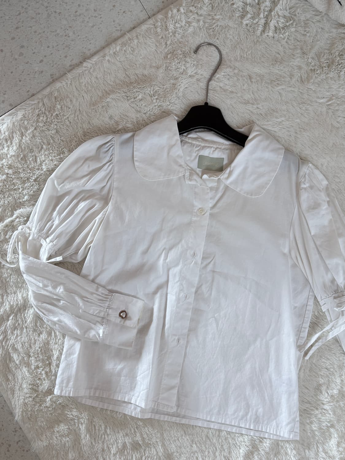 시눈 레이 블라우스 화이트 셔츠 상품이미지3