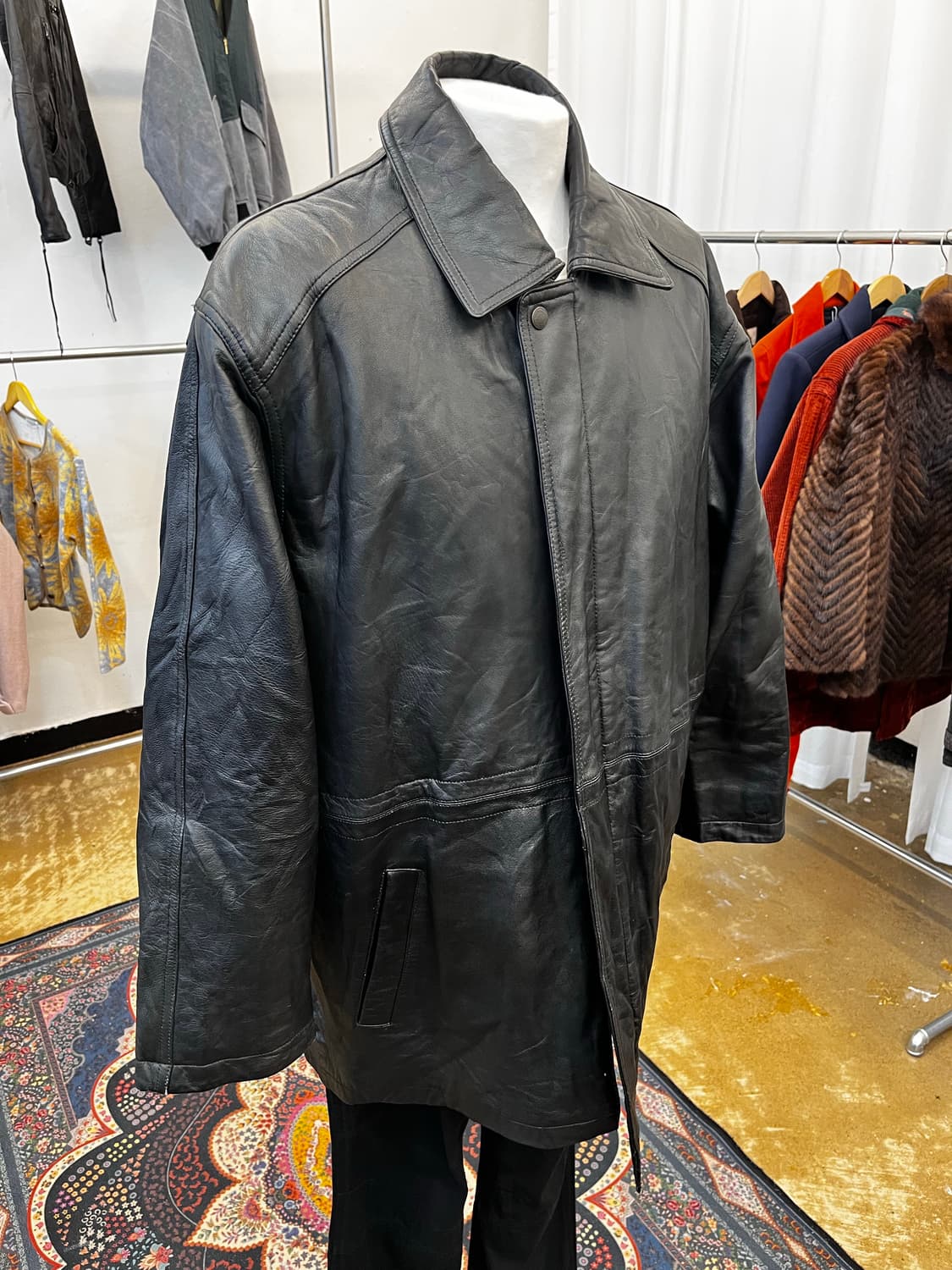 Durante 양가죽 레더 코트 상품이미지1