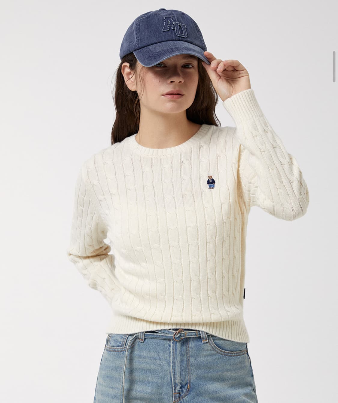 후아유 케이블 니트 s 상품이미지1