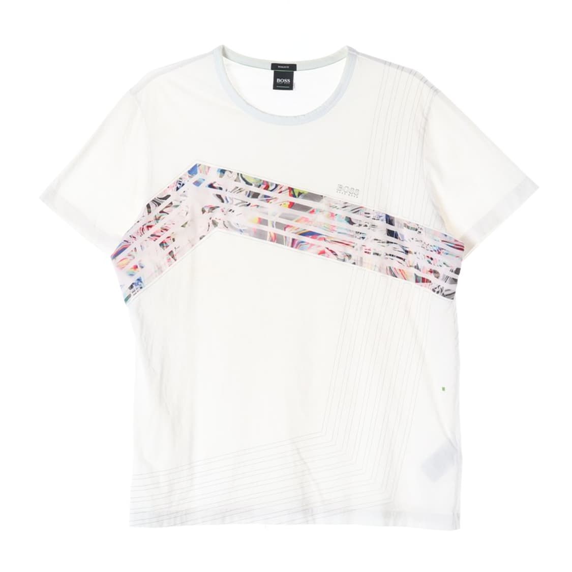 휴고보스 BOSS 그래픽 로고 코튼 반팔 티셔츠 XL 상품이미지1