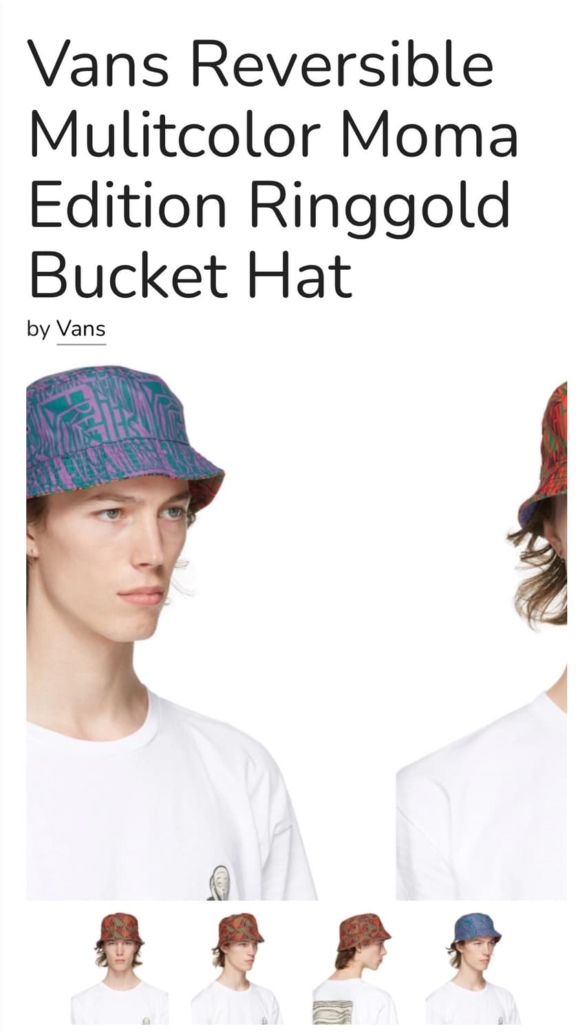 MoMa X Vans limited bucket hat 상품이미지1