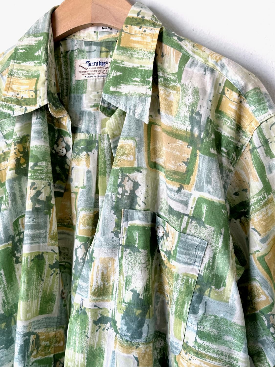 Light cotton poly pattern shirt 상품이미지1