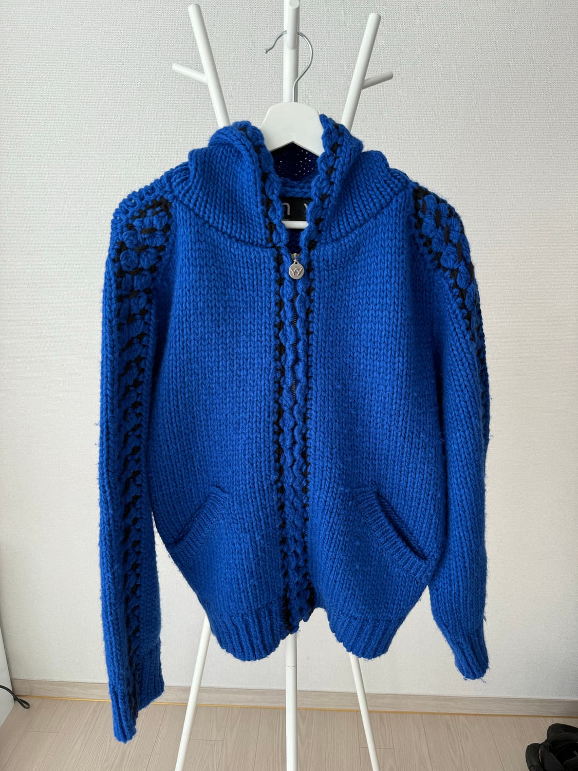 오픈와이와이 스티치집업 니트후디 상품이미지3