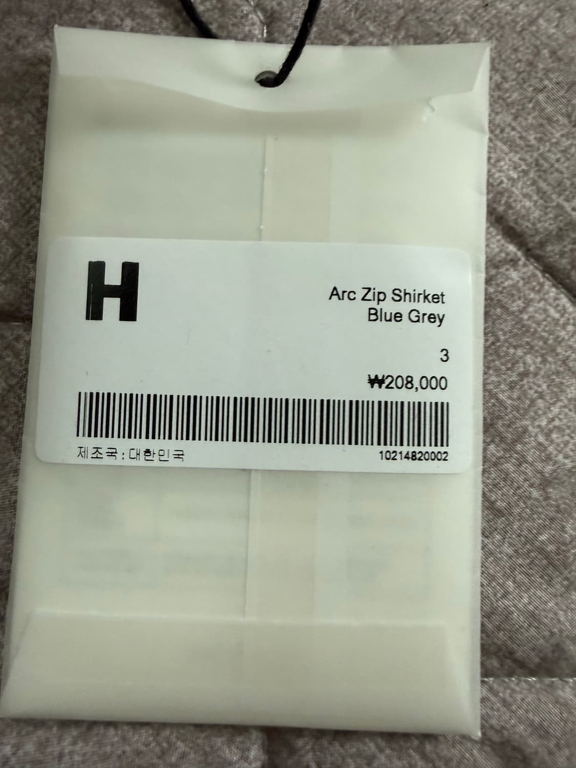 해칭룸 Arc Zip Shirket Blue Grey M(3사이즈) 상품이미지3