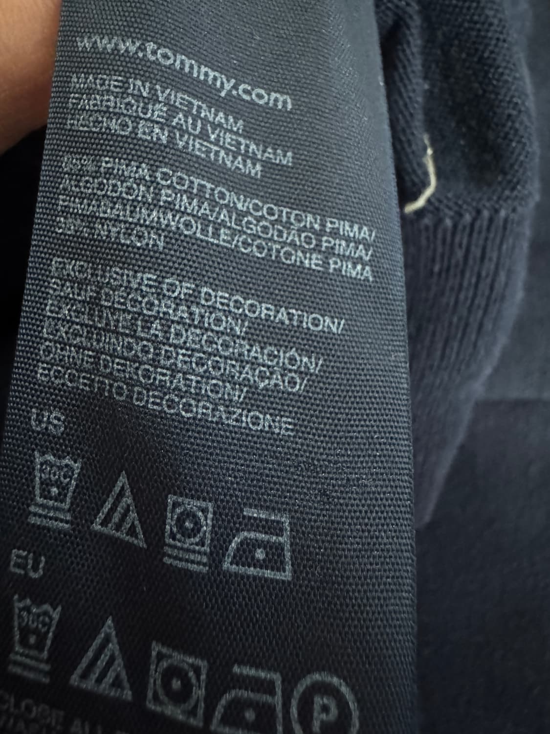 여성 타미힐피거 피마 코튼 라운드 가디건 네이비 44 55 상품이미지3