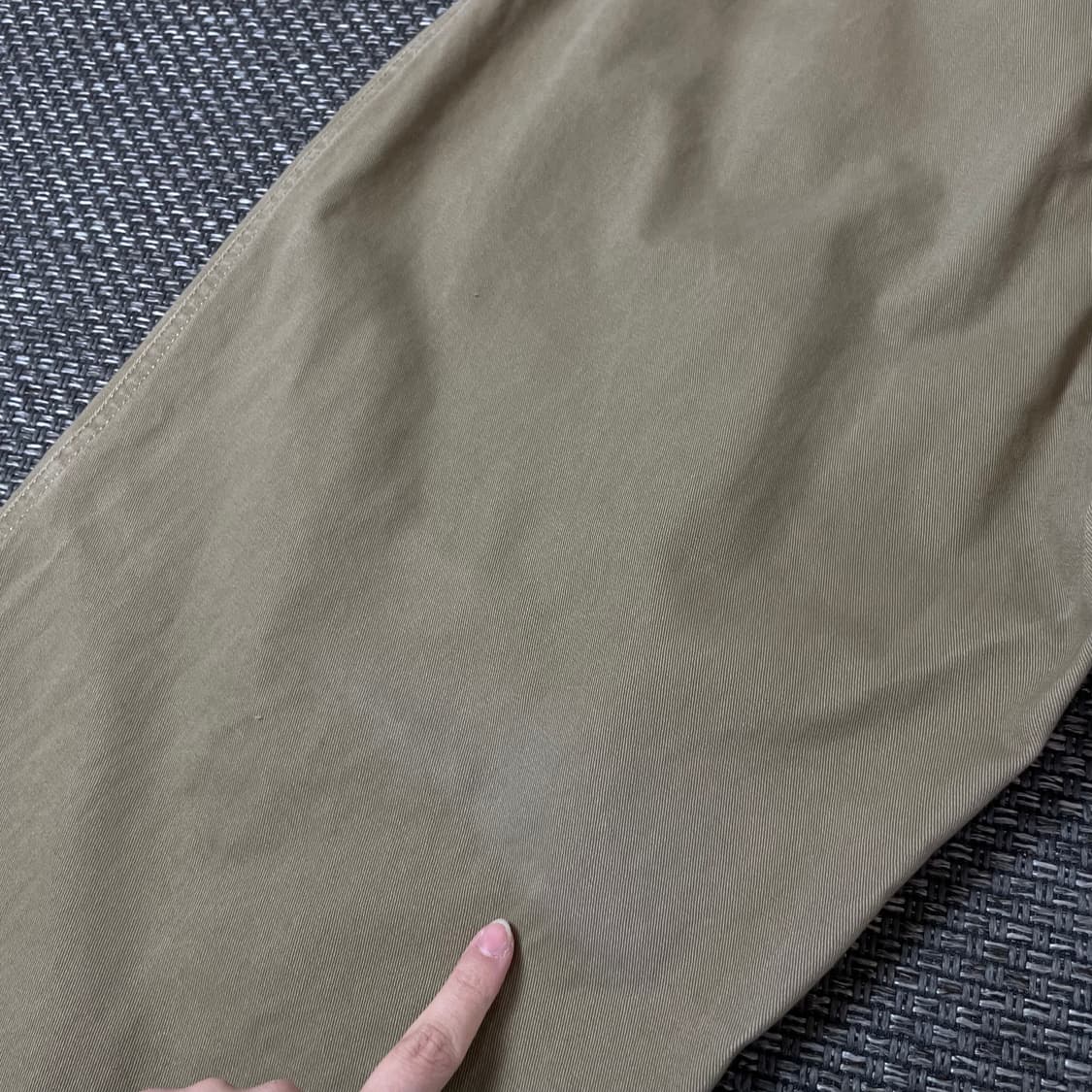 후브스 베이지 핀턱 와이드 데님 팬츠 상품이미지5