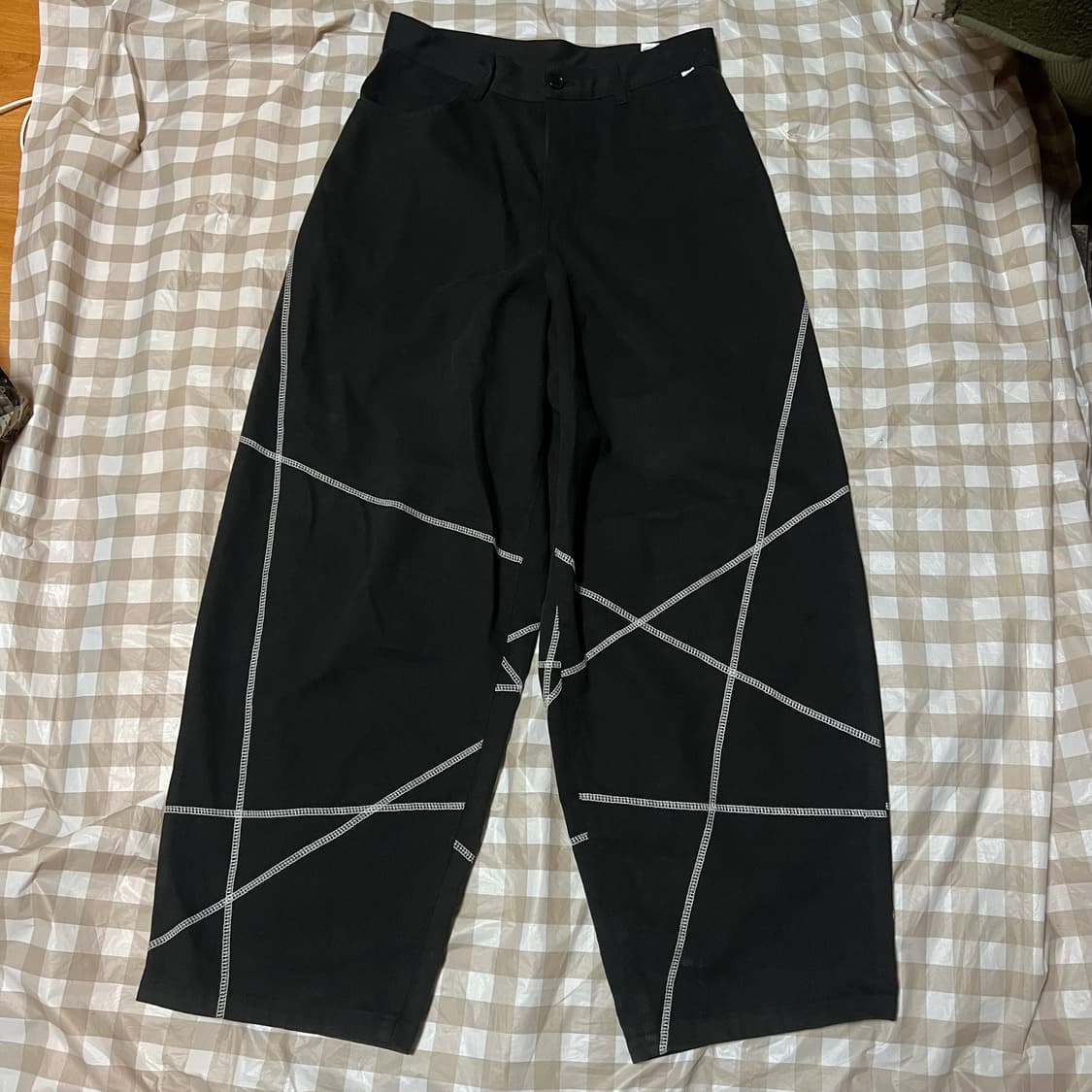 노매뉴얼 와이드 스티치 팬츠 S 스트릿 무드 바지 코튼 오버핏 상품이미지1