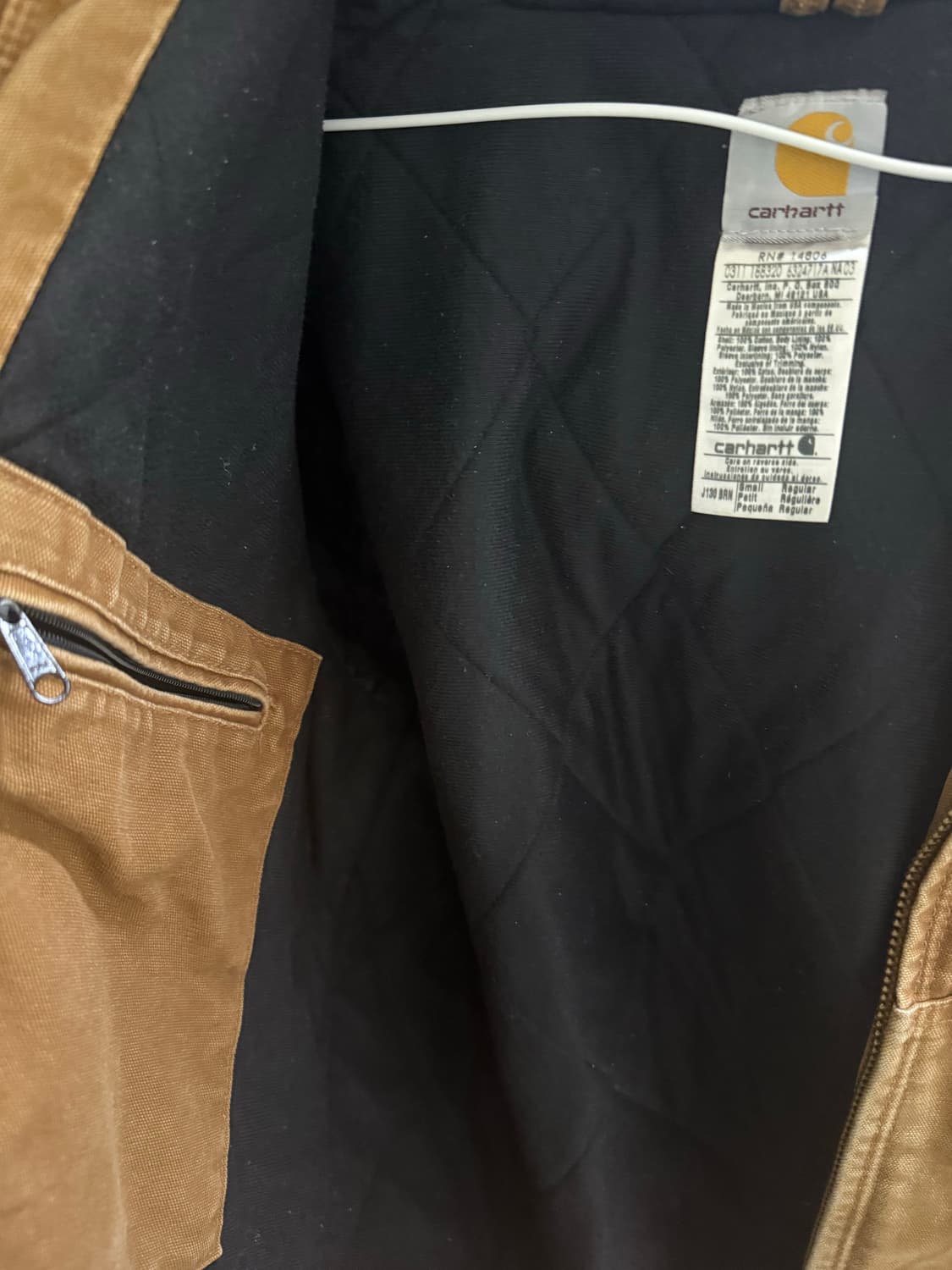 칼하트 j130brn 덕 액티브 후드 자켓 팔아용(정품 검수 완료) 상품이미지2