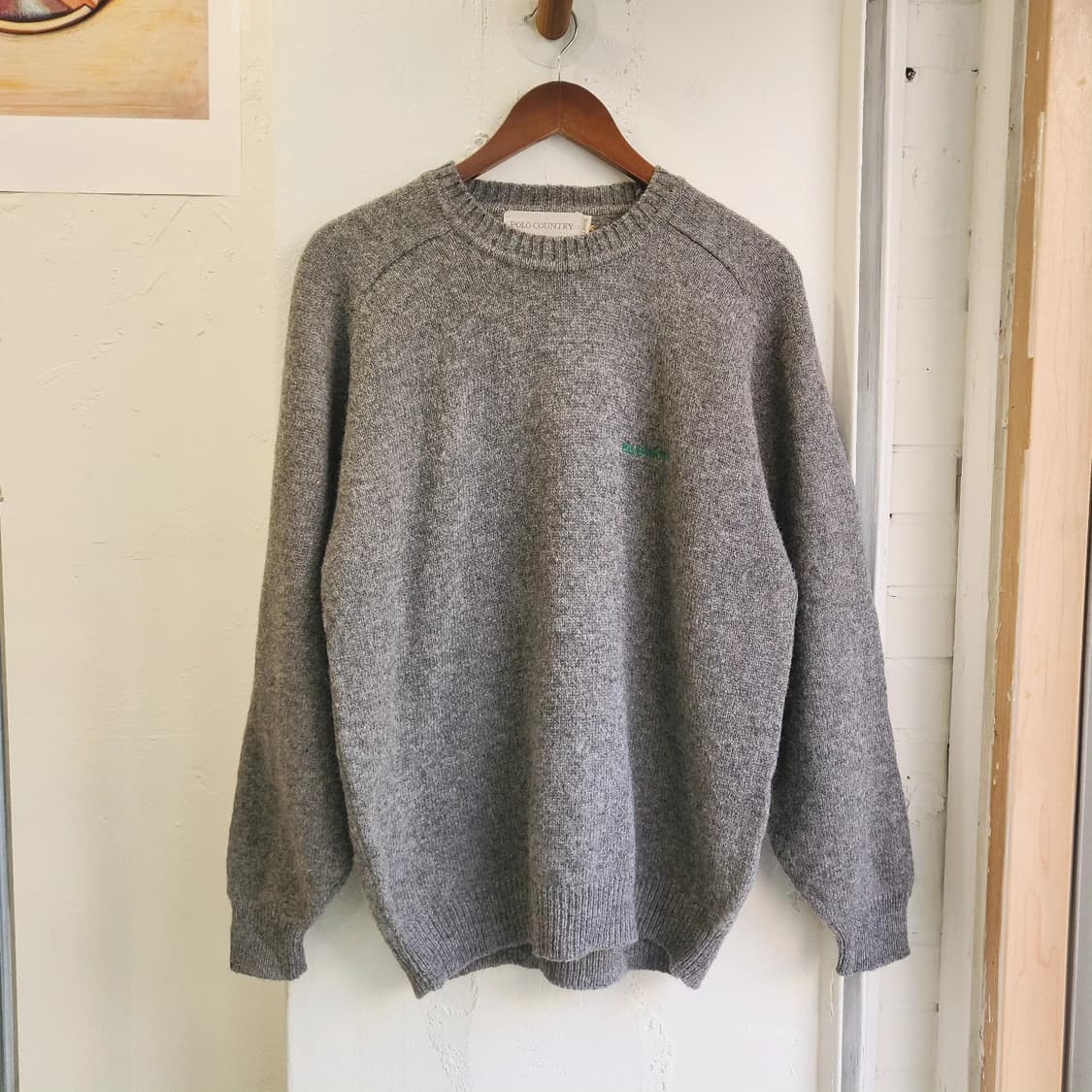 Polo country 멜란지그레이 울100 니트 상품이미지2