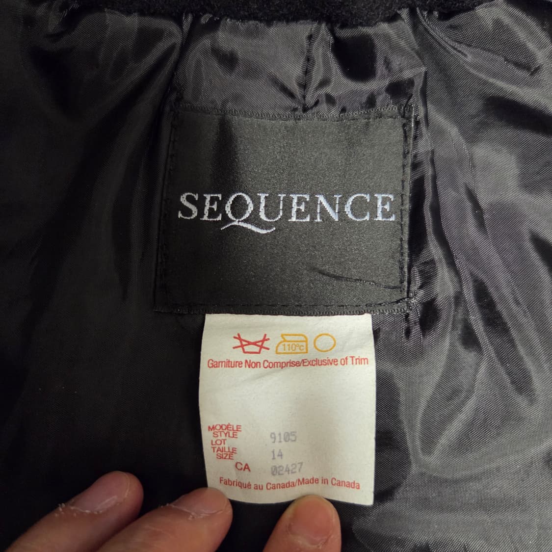 90's Made in Canada Sequence 울 코트 L(100) 상품이미지4