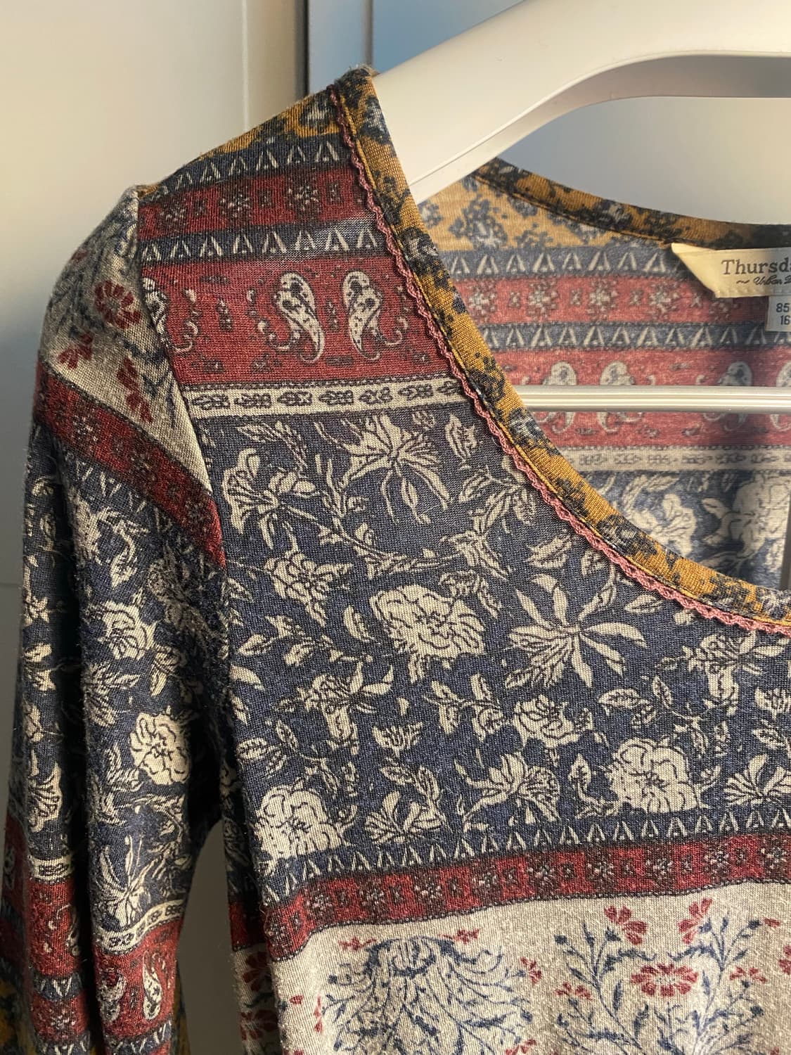 써스데이 아일랜드 패턴 롱 원피스 S 상품이미지8