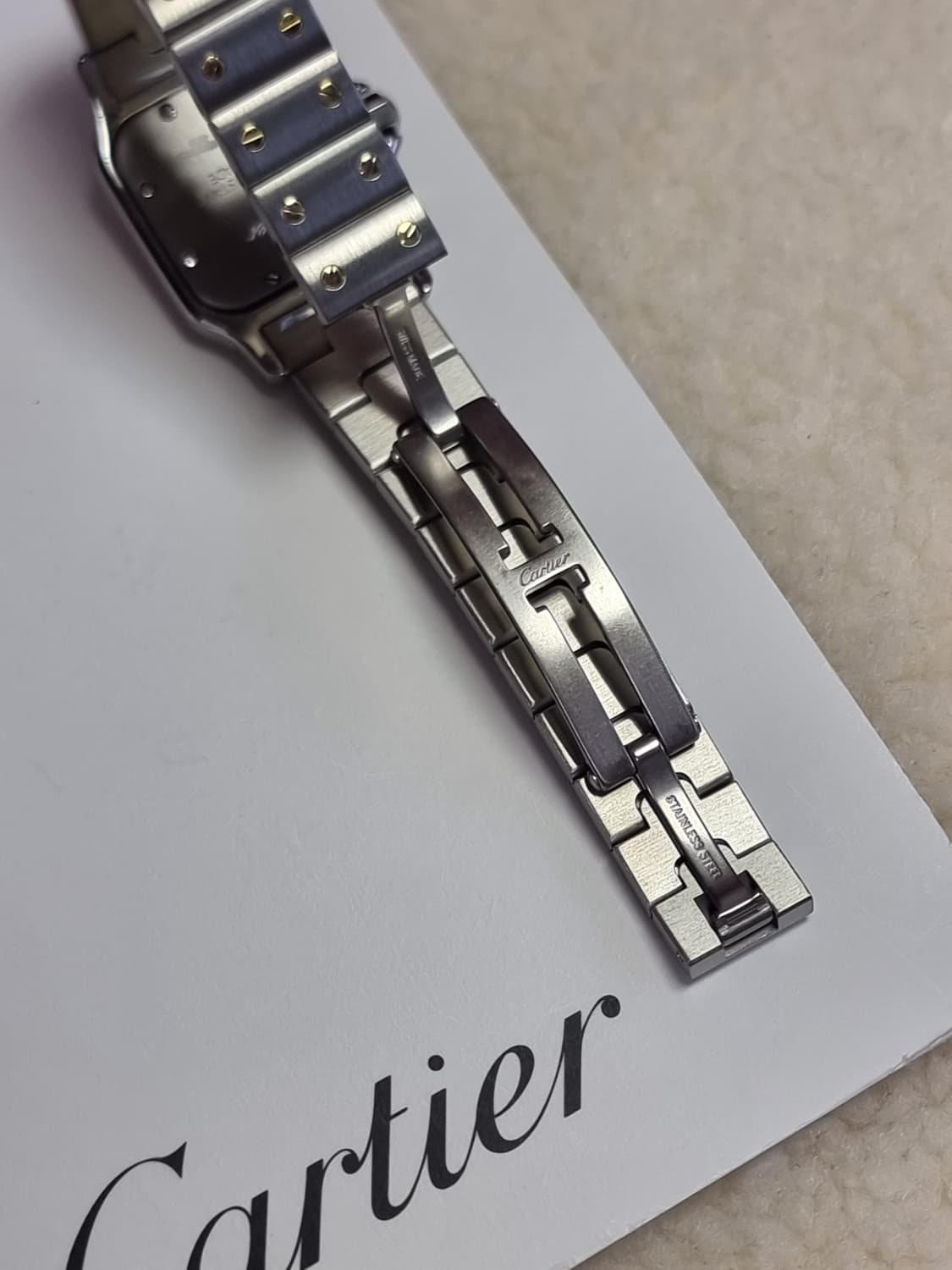 [까르띠에 정품보증서]산토스 갈베 18K 콤비 쿼츠 스몰 여성시계 12년 상품이미지6