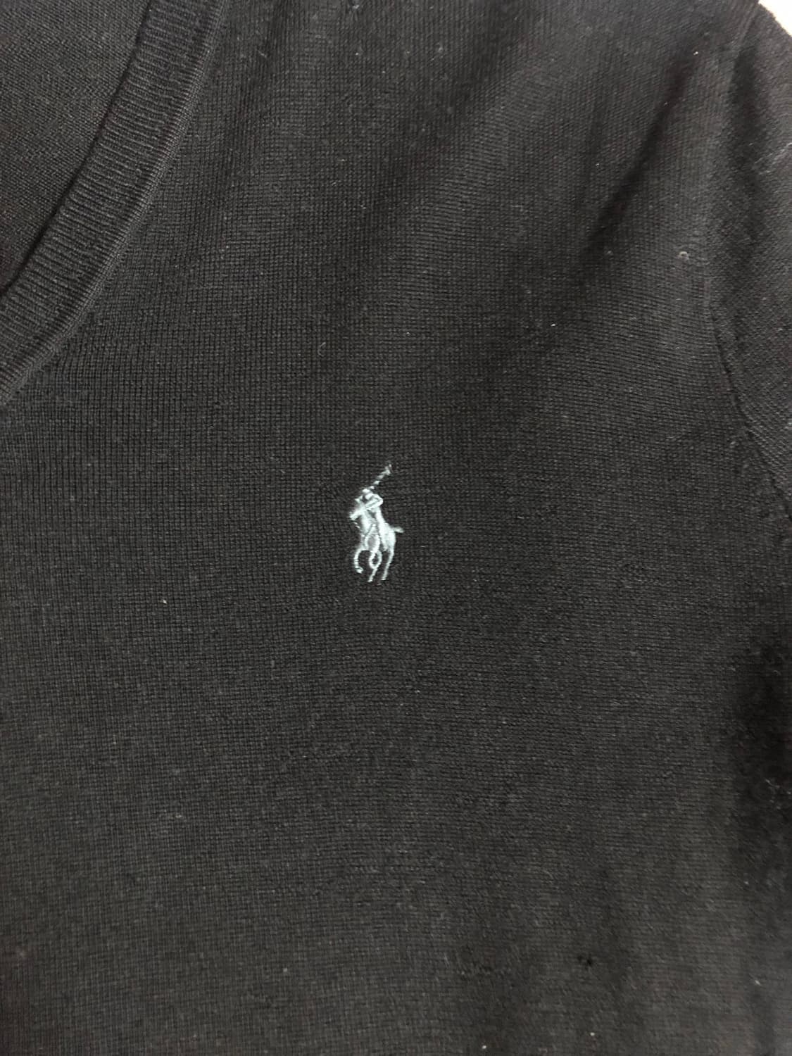 [폴로 랄프로렌] 브이넥 블랙 니트 (실버 포니) 상품이미지2