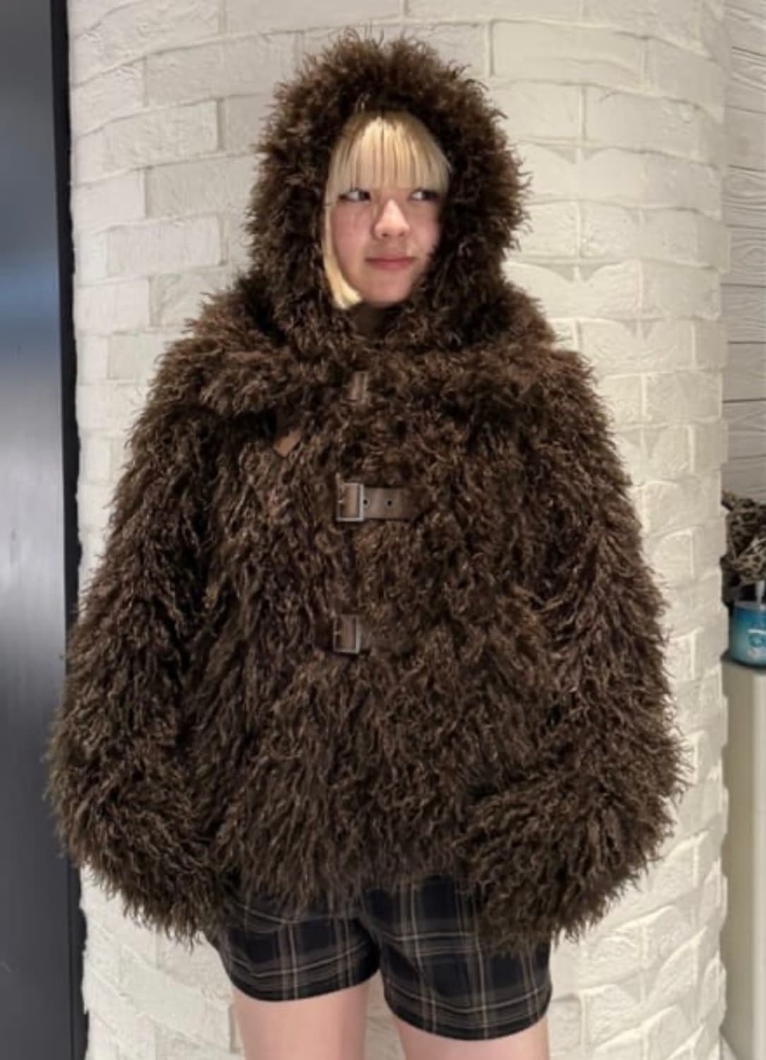 Laguagem 라구아젬 long faux fur belted 상품이미지4