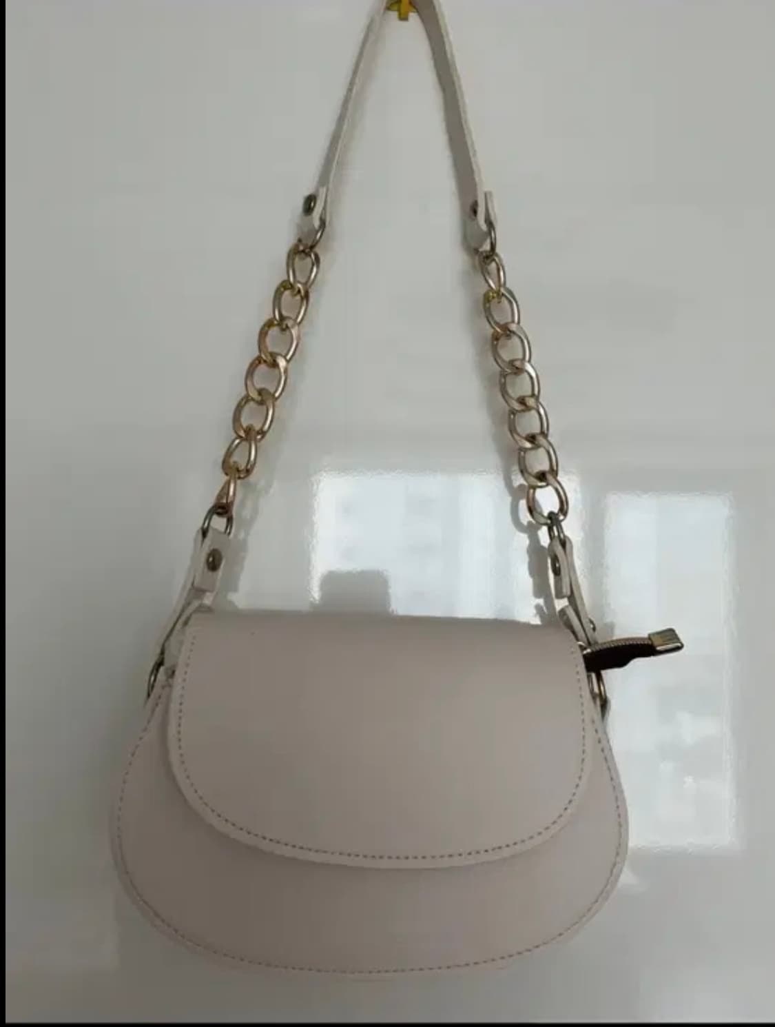 아이보리 체인 숄더백 상품이미지1