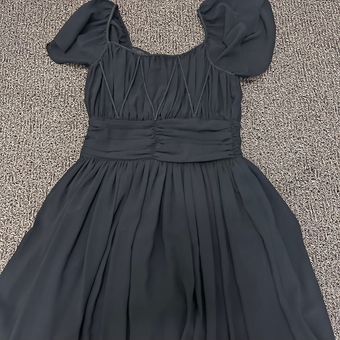 RENEEVON 레니본 여성 롱 원피스 쉬폰 블랙 상품이미지6