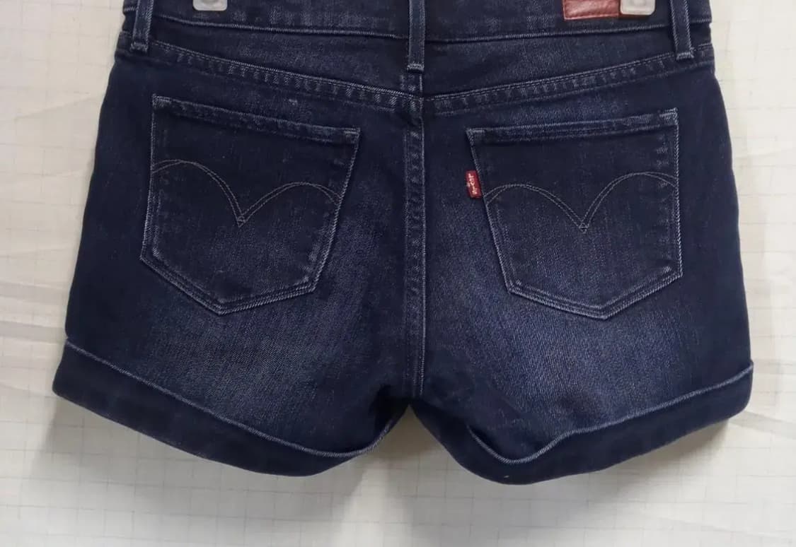 리바이스 데미커브 여성용 롤업 워싱 데님 숏팬츠 24 상품이미지4